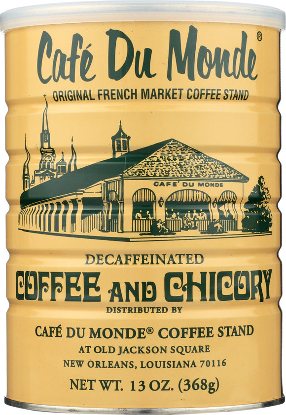 CAFE DU MONDE: Decaffeinated Coffee and Chicory, 13 oz