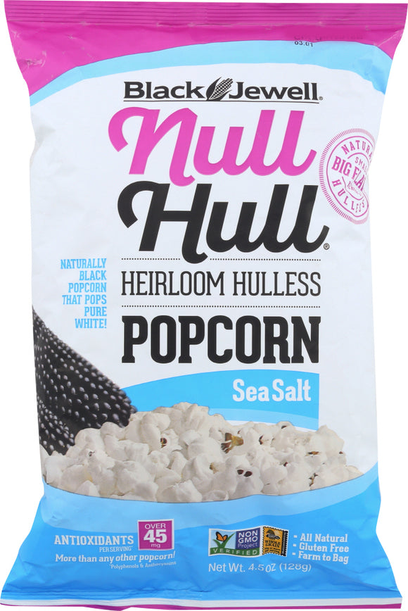 BLACK JEWELL: Null Hull Popcorn Sea Salt, 4.5 oz