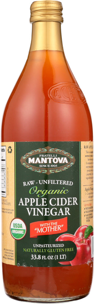 MANTOVA: Vinegar Apple Cider Org, 34 oz