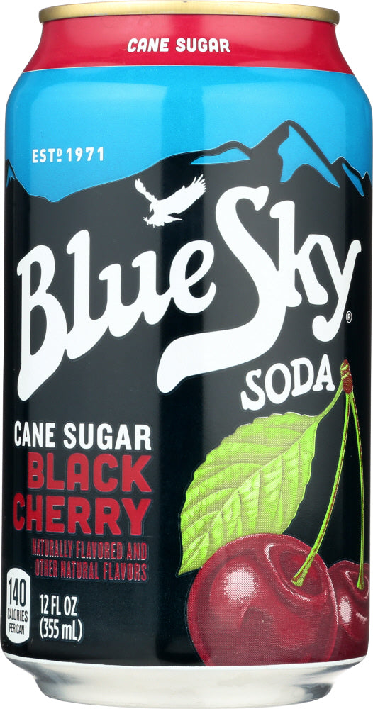 BLUE SKY: Cane Sugar Soda Black Cherry, 72 oz