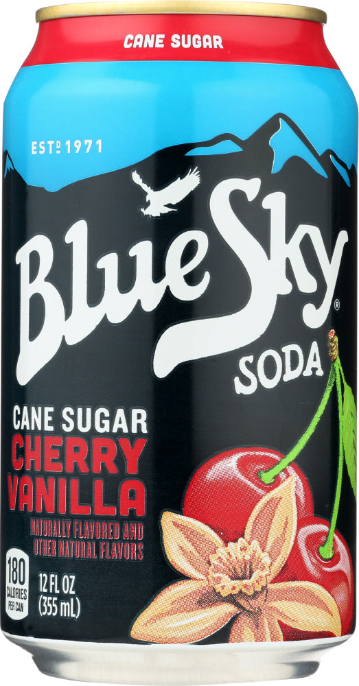BLUE SKY: Cane Sugar Soda Cherry Vanilla, 72 oz