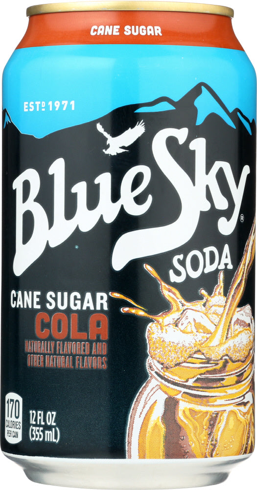 BLUE SKY: Cane Sugar Soda Cola, 72 oz
