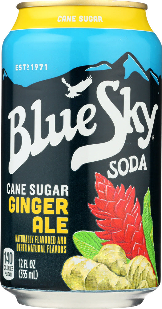 BLUE SKY: Cane Sugar Soda Ginger Ale, 72 oz