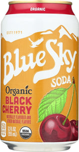 BLUE SKY: Organic Cane Sugar Soda Black Cherry, 72 oz