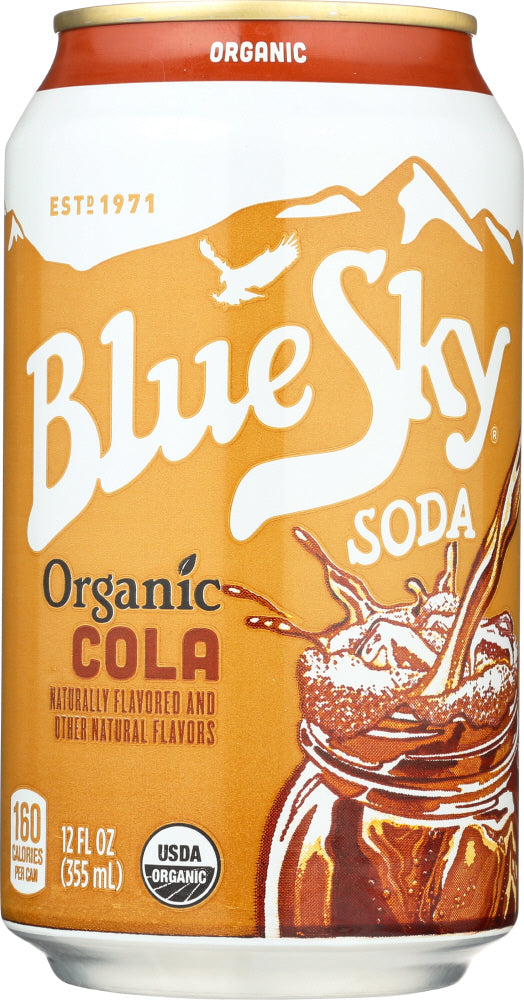 BLUE SKY: Cane Sugar Soda Cola, 72 oz