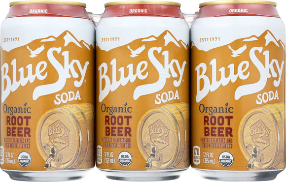 BLUE SKY: Organic Cane Sugar Soda Root Beer, 72 oz