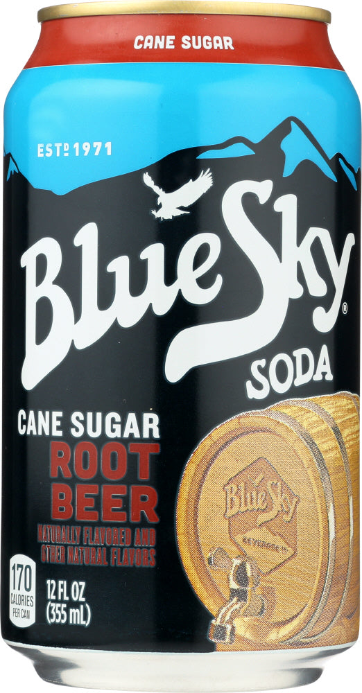 BLUE SKY: Cane Sugar Soda Root Beer, 72 oz