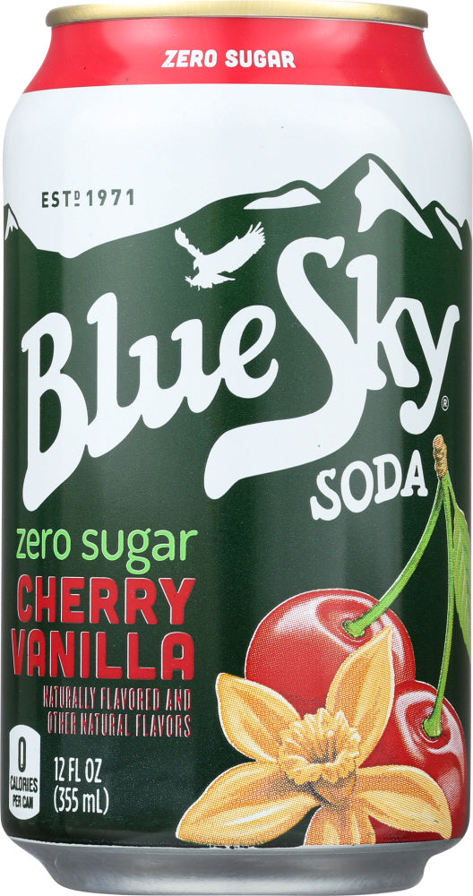 BLUE SKY: Zero Sugar Soda Cherry Vanilla, 72 oz