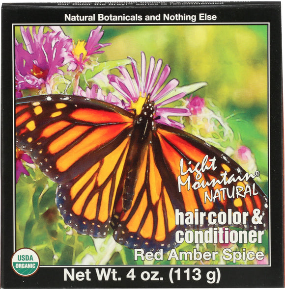 LIGHT MOUNTAIN: Natural Hair Color and Conditioner Red Amber Spice, 4 oz