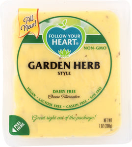 FOLLOW YOUR HEART: Garden Herb Style Cheese Alternative Block, 7 oz