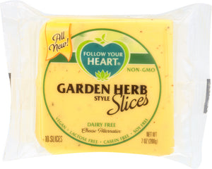 FOLLOW YOUR HEART: Garden Herb Style Cheese Alternative Slices, 7 oz