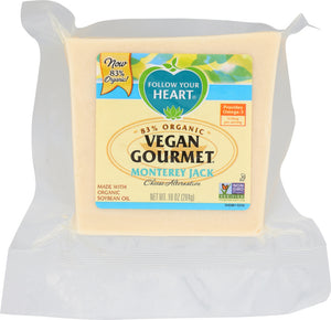 FOLLOW YOUR HEART: Vegan Gourmet Cheese Alternative Monterey Jack, 10 oz