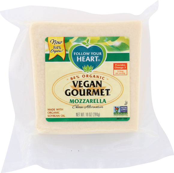 FOLLOW YOUR HEART: Vegan Gourmet Mozzarella Cheese Alternative, 10 oz