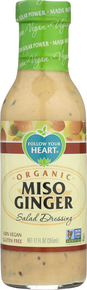 FOLLOW YOUR HEART: Organic Miso Ginger Dressing, 12 oz