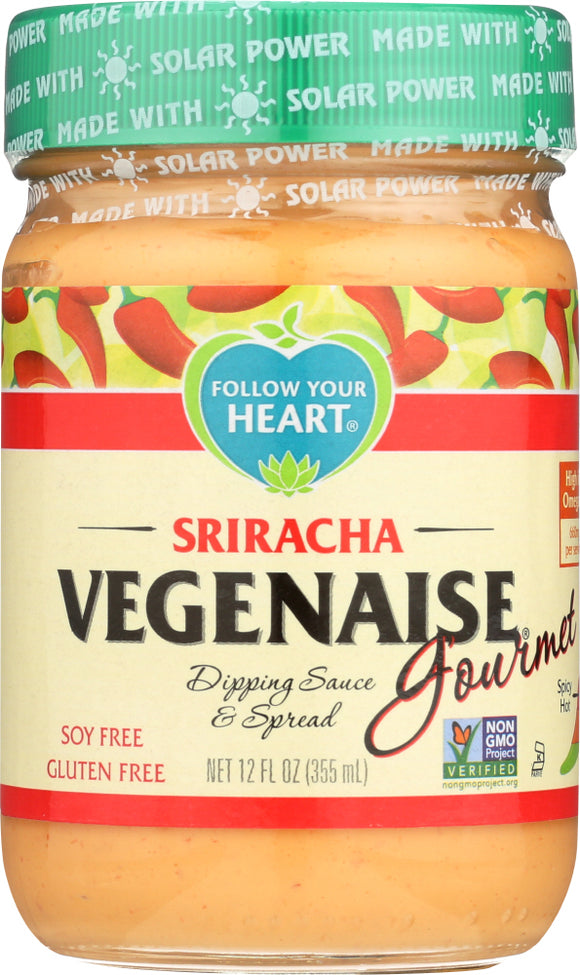 FOLLOW YOUR HEART: Sriracha Vegenaise, 12 oz