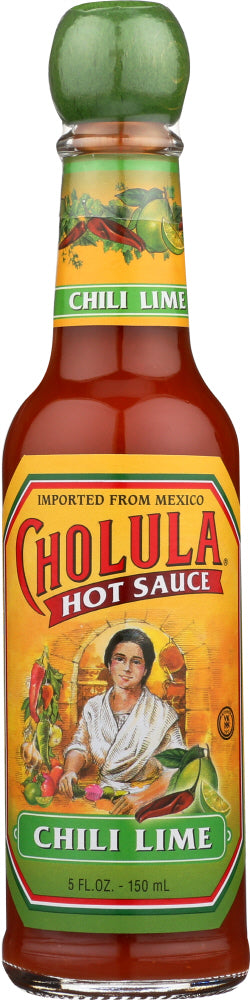 CHOLULA: Hot Sauce Chili Lime, 5 oz