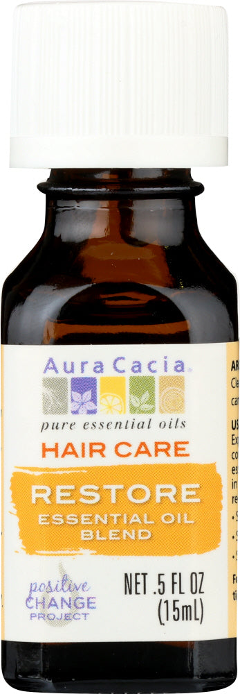 AURA CACIA: Essential Oil Hair Care Restore 0.5 oz