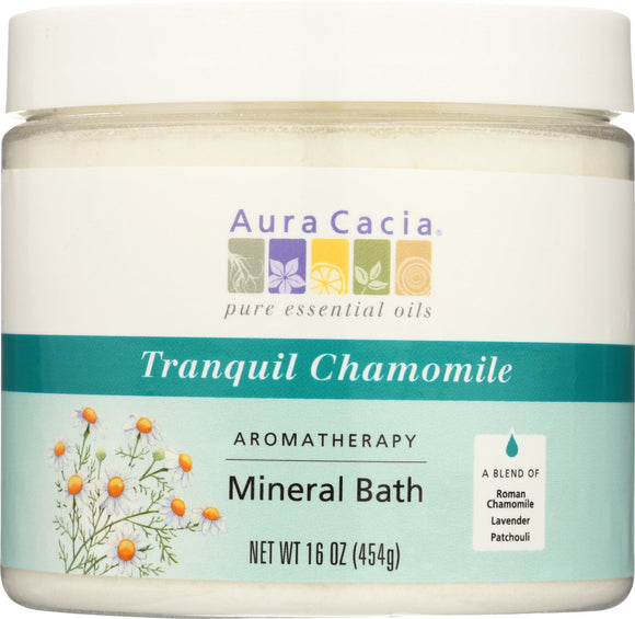 AURA CACIA: Aromatherapy Mineral Bath Tranquil Chamomile, 16 Oz