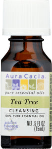 AURA CACIA: 100% Pure Essential Oil Tea Tree, 0.5 Oz