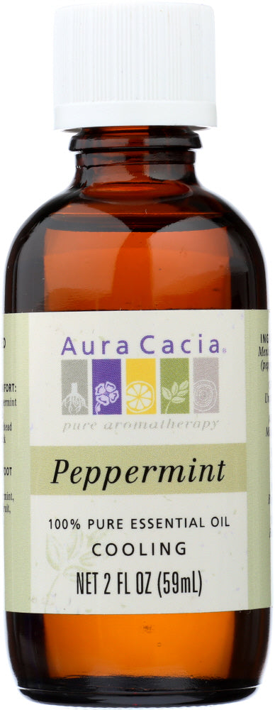 AURA ACACIA: 100% Pure Essential Oil Peppermint, 2 oz