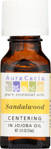 AURA CACIA: Sandalwood in Jojoba Oil, 0.5 oz