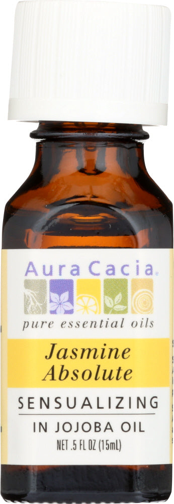 AURA CACIA: Jasmine Absolute in Jojoba Oil, 0.5 oz