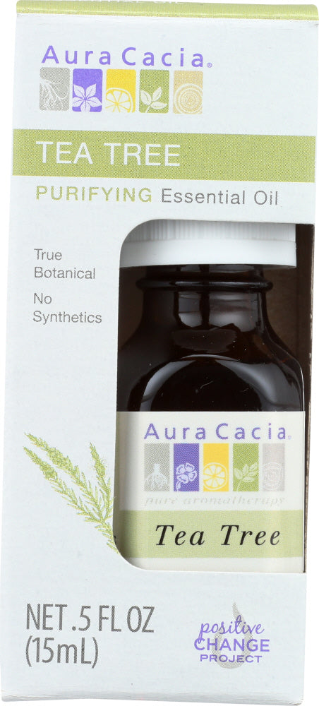 AURA CACIA: Oil Essential Tea Tree Boxed, 0.5 oz