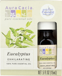 AURA CACIA: 100% Pure Essential Oil Eucalyptus, 0.5 oz