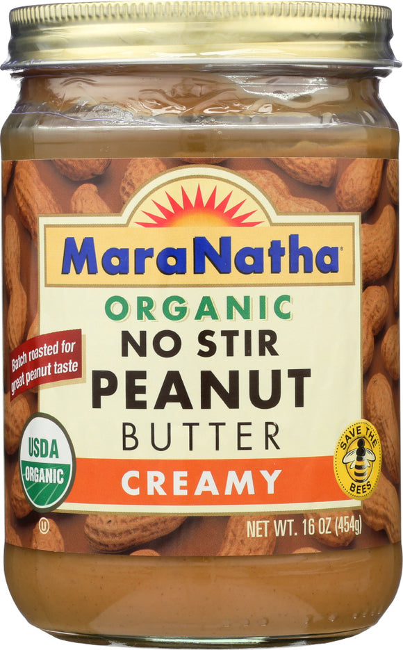 MARANATHA: Organic Peanut Butter No Stir Creamy, 16 oz