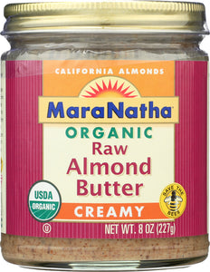 MARANATHA: Organic Raw Almond Butter Creamy , 8 oz