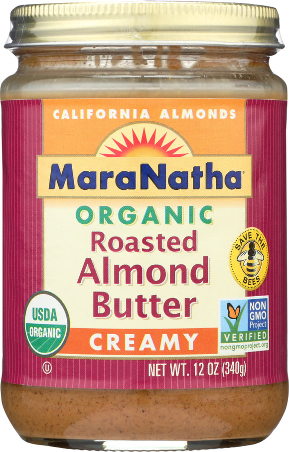 MARANATHA: Organic Creamy & Roasted Almond Butter, 12 oz