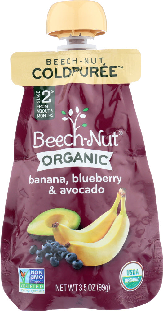 BEECH NUT: Stage 2 Organic Banana Blueberry & Avocado Pouch, 3.5 oz