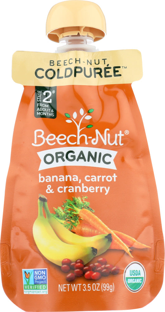 BEECH NUT: Stage 2 Organic Banana Carrot & Cranberry Pouch, 3.5 oz