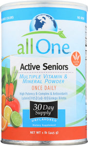 ALL ONE: Active Seniors Multiple Vitamin and Mineral Powder, 16.2 Oz