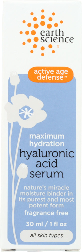 EARTH SCIENCE: Hyaluronic Acid Serum, 1 oz