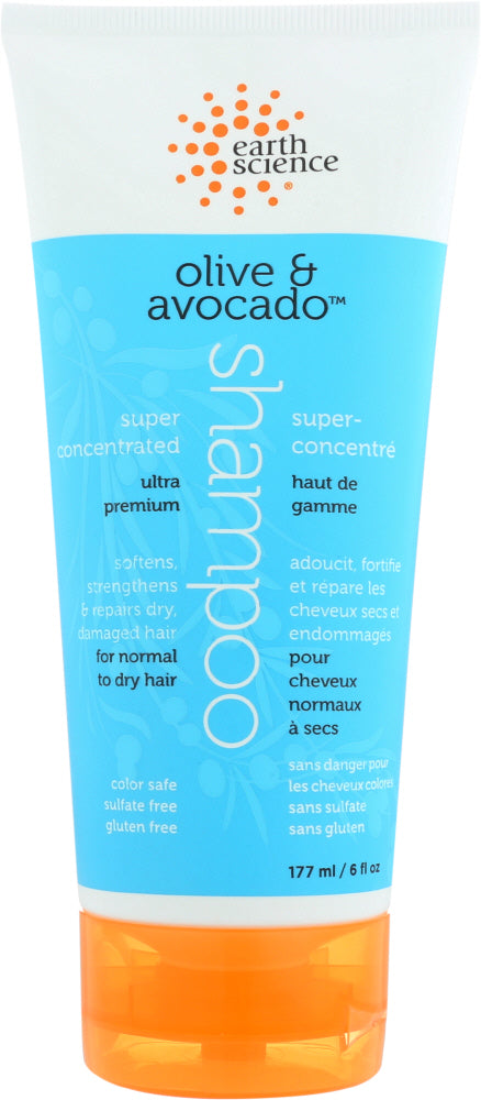 EARTH SCIENCE: Shampoo Olive Avocado, 6 oz
