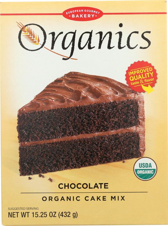 EUROPEAN GOURMET BAKERY: Organic Cake Mix Chocolate, 15.25 oz