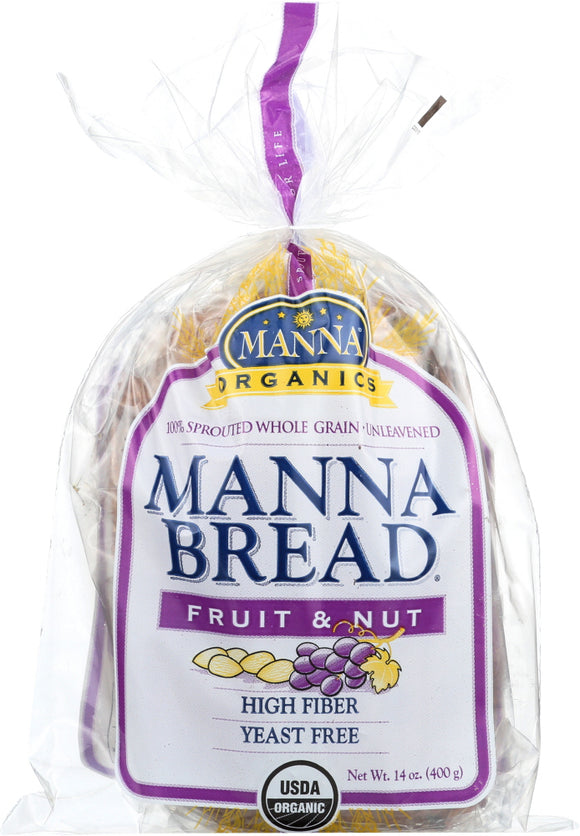 MANNA ORGANICS: Organic Sprouted Bread Fruit and Nut, 14 oz