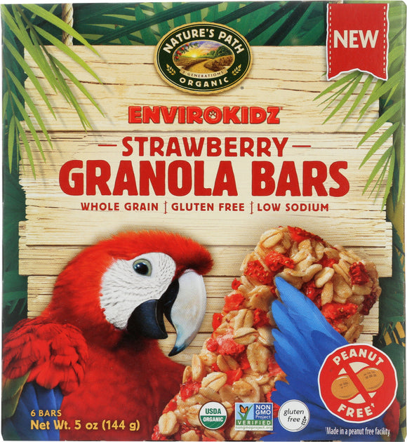 ENVIROKIDZ ORGANIC: Bar Granola Strawberry, 6 oz