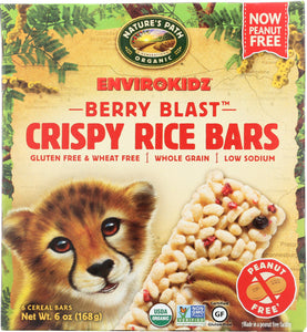 ENVIROKIDZ: Organic Crispy Rice Bars Berry Blast 6 Bars, 6 oz