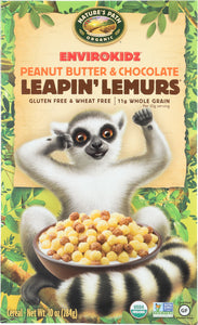 ENVIROKIDZ ORGANIC: Leapin' Lemurs Peanut Butter and Chocolate Cereal, 10 oz