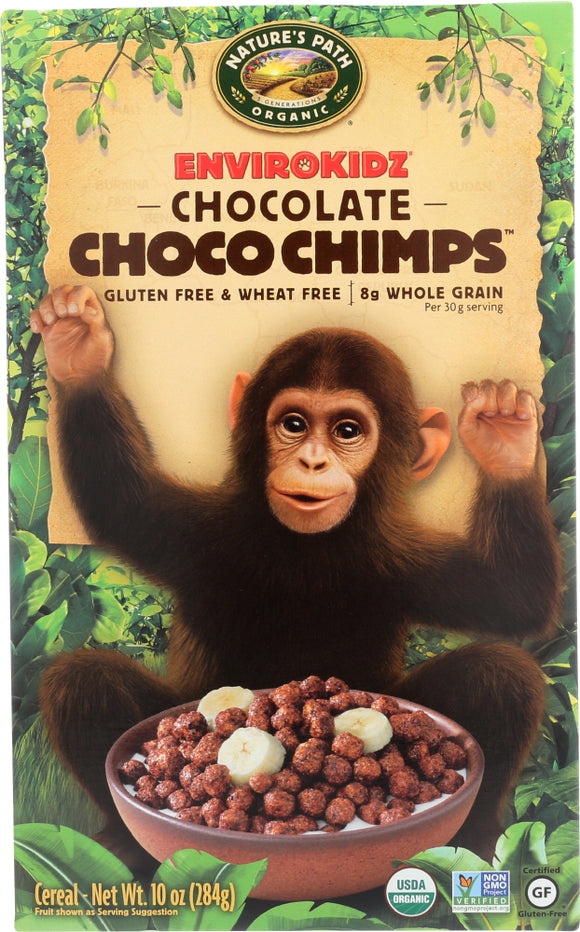 ENVIROKIDZ: Organic Chocolate Choco Chimps Cereal, 10 oz