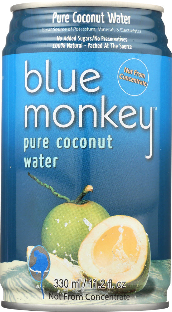 BLUE MONKEY: 100% Natural Pure Coconut Water No Pulp, 11.2 oz