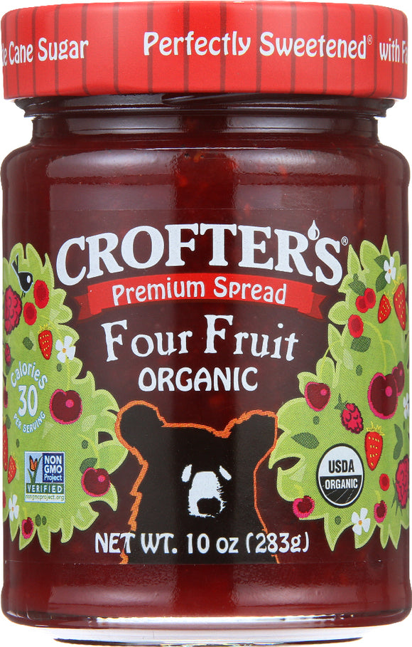 CROFTERS: Four Fruit Premium Spread Organic, 10 oz
