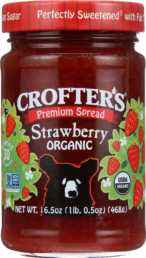 CROFTER'S: Organic Premium Spread Strawberry, 16.5 oz