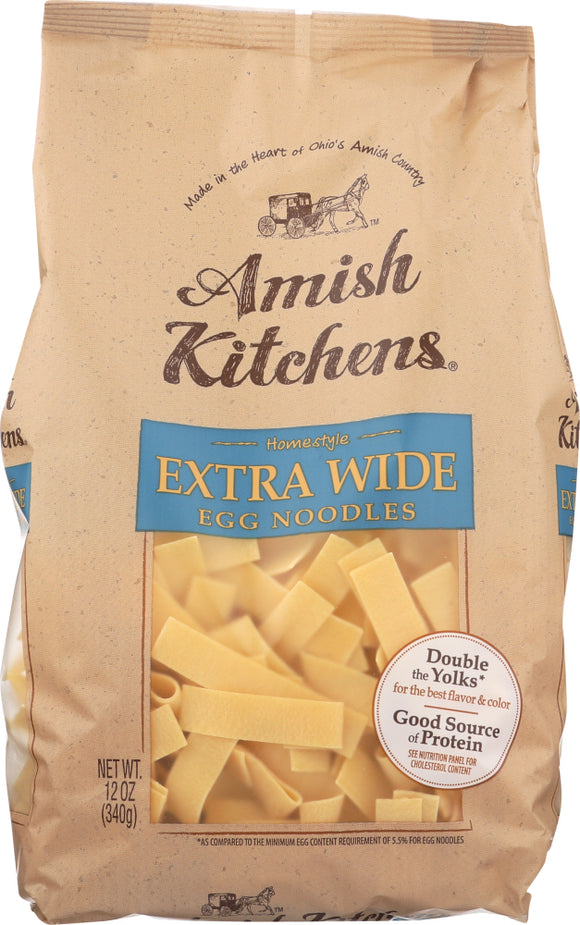 AMISH KITCHEN: Extra Wide Egg Noodles, 12 oz