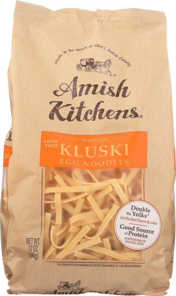 AMISH KITCHEN: Homestyle Extra Thick Kluski Egg Noodles, 12 oz