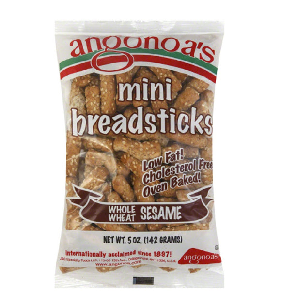 ANGONOA: Mini Breadsticks Whole Wheat, 5 oz