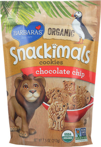 BARBARA'S BAKERY: Snackimals Animal Cookies Chocolate Chip, 7.5 oz