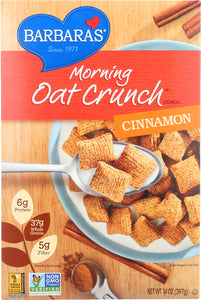 BARBARAS: Morning Oat Crunch Cereal Cinnamon Crunch, 14 oz